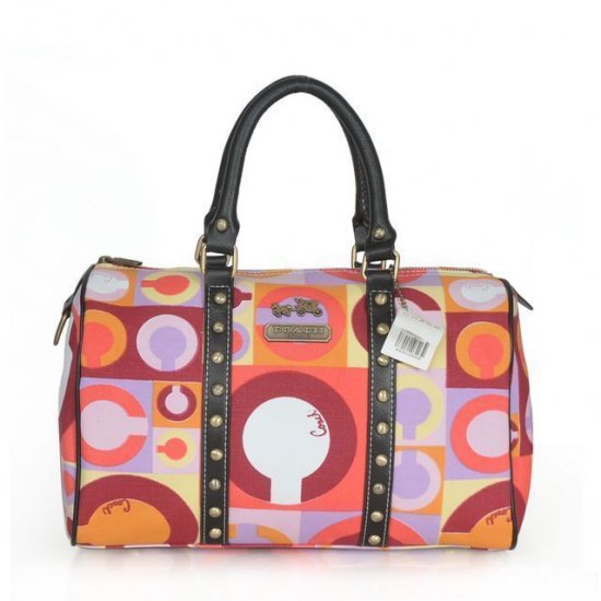 Coach Poppy Stud Medium Multicolor Luggage Bags ASY | Coach Outlet Canada